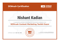 SEMrush Certified Content Marketer