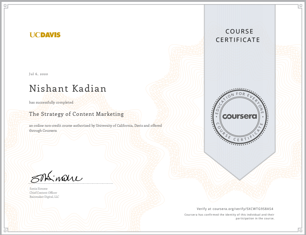 The Strategy of Content Marketing - UCDAVIS - Nishant Kadian